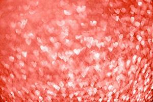 Abstract red glitter sparkle with heart bokeh light for Valentines background photo