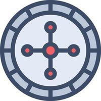roulette vector illustration on a background.Premium quality symbols.vector icons for concept and graphic design.