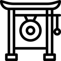 ilustración de vector de gong chino en un fondo. símbolos de calidad premium. iconos vectoriales para concepto y diseño gráfico.