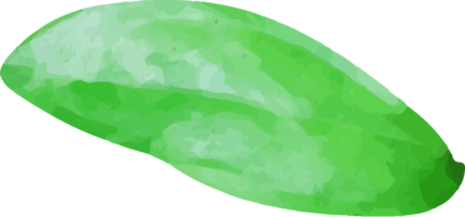 ilustración de acuarela de hoja verde png