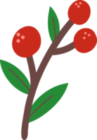 Funny Christmas Berry Hand Drawn Flat Illustration png