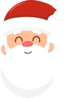 rolig jul santa claus hand dragen platt illustration png