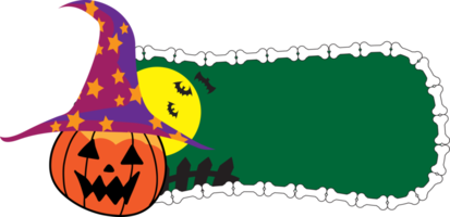 The halloween  pumpkin  label image for holiday concept png