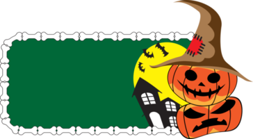 The halloween  pumpkin  label image for holiday concept png