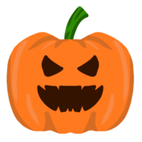 citrouille d'halloween effrayant clipart dessiné à la main png