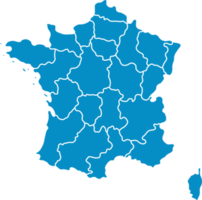 doodle dessin à main levée de la carte de la france. png