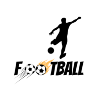 Football illustration. Png file, sports design, logo