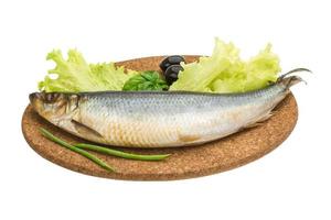 Salted Herring on white photo