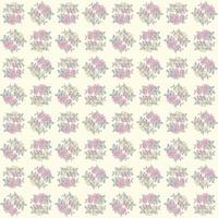 Hand drawn flower bouquet collection seamless pattern vector