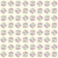 Hand drawn flower bouquet collection seamless pattern vector