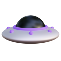 ufo außerirdische 3d-illustration. Hochgerenderte Alien-Raumschiff-3D-Illustration, geeignet für das Design von Zielseiten oder mobilen Apps png