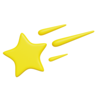 Shooting Star 3D Illustration. Client Feedback 3D Icon, Suitable for UI Web or Mobile App Design png