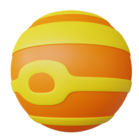 Stylized 3D Jupiter Surface Illustration. Highly Rendered Cartoon 3D Planet Jupiter, Suitable for Landing Page or Mobile App UI Design png