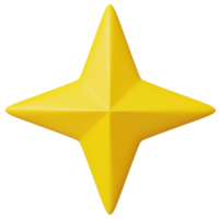 gestileerde 3d schattig sterrenlicht illustratie. zeer weergegeven knippert sterren illustratie, geschikt voor landen bladzijde of mobiel app ontwerp png
