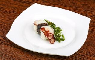Octopus sushi dish view photo