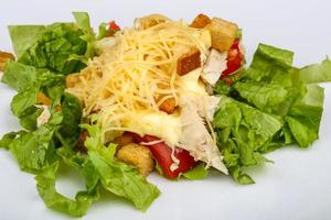 Caesar salad dish view photo