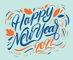 Happy New Year 2022 Abstract Vector