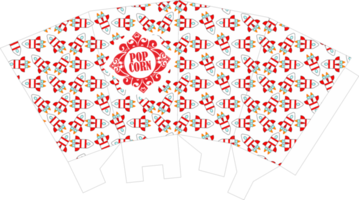 conception d'emballages de pop-corn - thème du motif de fusée png