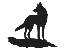 dier - wolf silhouet png
