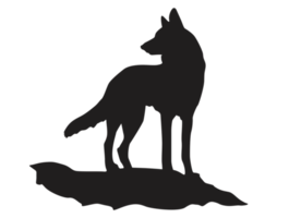 animal - silhouette de loup png