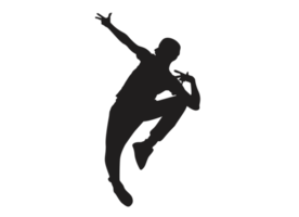 break dance uomo posa silhouette png