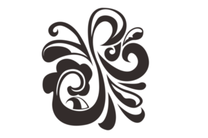 nero flora ornamento tatuaggio png