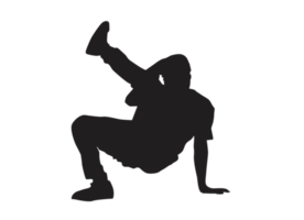silhueta de pose de homem breakdance png