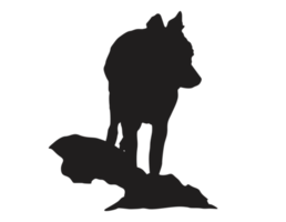 animal - silhouette de loup png