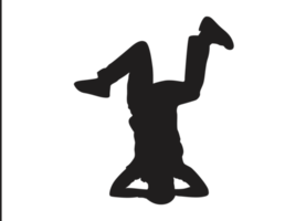 breakdance homme pose silhouette png