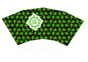 diseño de empaque de palomitas de maíz - tema de patrón de tortuga marina png