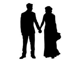 Wedding Bride Couple Silhouette png