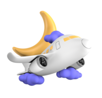 night plane flight 3d icon png