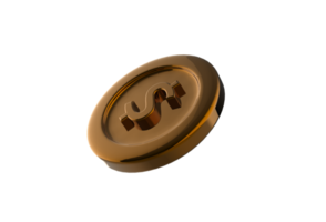 3d render of coins png