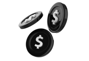 3d render of coins png