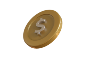 3d render of coins png