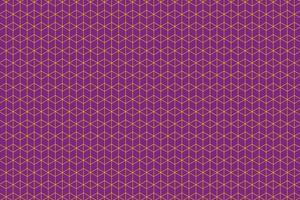 cuadrado dorado abstracto con fondo morado, patrón cuadrado dorado vector