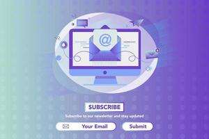 Newsletter and Mail concept illustration. Emailing, Digital marketing. Get in touch, initiate contact, contact us. Email marketing, web chat, 24 hour support. Subscribe concept.