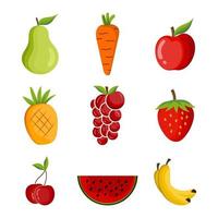 Hand draw fruit gradient element illustration vector