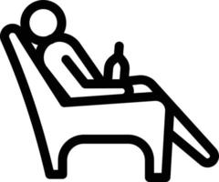 sillón ilustración vectorial sobre un fondo. símbolos de calidad premium. iconos vectoriales para concepto y diseño gráfico. vector