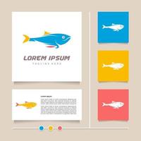 diseño de logotipo de pez vectorial de concepto creativo. icono y símbolo de peces de colores vector