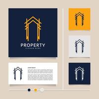Creative and great idea vector home line logo design for real estate sale, property agent, residential rental, investment etc