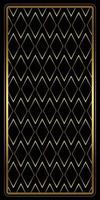 Gold prayer mat pattern. With Black background. Muslim prayer rug.