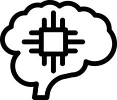 brain chip vector illustration on a background.Premium quality symbols.vector icons for concept and graphic design.