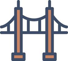 Ilustración de vector de puente sobre un fondo. Símbolos de calidad premium. Iconos vectoriales para concepto y diseño gráfico.