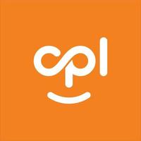 diseño de logotipo de carta, logotipo de cpl vector