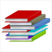 Stack of books illustration. Isolated on white background. vector