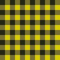 Yellow and Black plaid pattern vector background, Tartan fabric texture