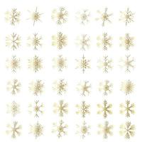 Vector set of different snowflakes