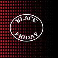 Black background with red polka dots with symbology for black friday vector