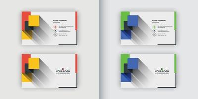 Abstract creative business card design vector